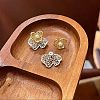Alloy & Imitation Pearl Stud Earrings WG51E44-01-1