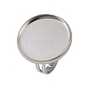 304 Stainless Steel Cuff Ring Components LS-STAS-D372-06P-07-1