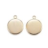 Ion Plating(IP) 304 Stainless Steel Pendant Cabochon Settings LS-STAS-G127-13-12mm-G-2