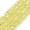 Baking Painted Transparent Glass Beads Strands DGLA-A034-J4mm-B05-1