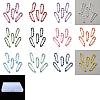 48Pcs 24 Colors Spray Painted Iron Safety Pins Brooch Findings IFIN-AR0001-29-1