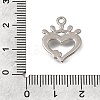 Alloy Micro Pave Clear Cubic Zirconia Pendants CU-CBA15BE-01P-3
