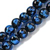 Handmade Silver/Gold Foil Lampwork Beads Strands LAMP-L079-07E-1