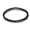 4mm Prism Faceted Rondelle Glass Beaded Stretch Bracelets for Women EH2213-1-1