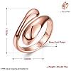 Real Rose Gold Plated Adjustable Brass Finger Rings for Women RJEW-BB07574-B-5
