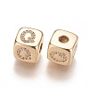 Brass Micro Pave Cubic Zirconia Beads KK-K238-16G-Q-2