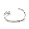 316 Stainless Steel Cuff Bangles BJEW-C053-02P-3