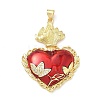 Brass Micro Pave Cubic Zirconia Pendants KK-I379-03G-J-1