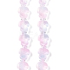 Transparent Glass Enamel Beads Strands GLAA-B021-06F-1