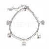 304 Stainless Steel Multi-Strand Anklets AJEW-H105-01-2