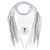 11Pcs Stainless Steel Circular Knitting Needles SENE-WR0001-03-1