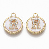 Brass Micro Pave Cubic Zirconia Pendants KK-T062-04R-NF-1