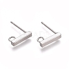 Non-Tarnish 304 Stainless Steel Stud Earring Findings X-STAS-E482-03B-P-2