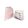 Natural Rose Quartz Pendants G-E577-01P-03-3