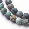 Natural African Turquoise(Jasper) Bead Strands G-G957-25-6mm-1