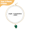 8Pcs 8 Styles Nuggets Natural Mixed Gemstone Pendant Necklaces Set for Women NJEW-FI0001-47-2