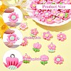 100Pcs 20 Styles Opaque Resin Pendants RESI-CJ0004-44-3