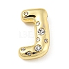 Brass Micro Pave Clear Cubic Zirconia Pendants KK-E093-04G-J-1