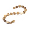 Handmade Mother of Pearl Flat Round Link Chains AJEW-JB00716-01-2