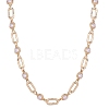 Imitation Pearl Sun & Oval Link Chain Necklaces JN1131A-1