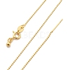 1mm Brass Ball Chain Adjustable Slider Necklaces KK-K398-28G-4