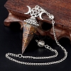 Natural Tiger Eye Chip & Resin Orgonite Dowsing Pendulum Big Pendants PW-WG36861-09-1