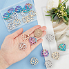 24Pcs 3 Colors 304 Stainless Steel Pendants STAS-DC0012-02-3