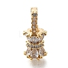 Brass Micro Pave Cubic Zirconia Donut Bails LS-KK-U061-17G-1