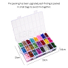 Spray Painted Crackle Glass Beads CCG-YW0001-02-6mm-5