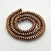 Electroplate Non-magnetic Synthetic Hematite Rondelle Beads Strands G-J216B-04-2