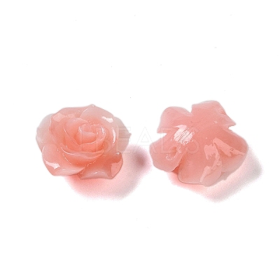 Synthetic Coral 3D Flower Rose Beads CORA-A005-14mm-24-1