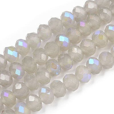 Electroplate Glass Beads Strands EGLA-A034-J6mm-L09-1