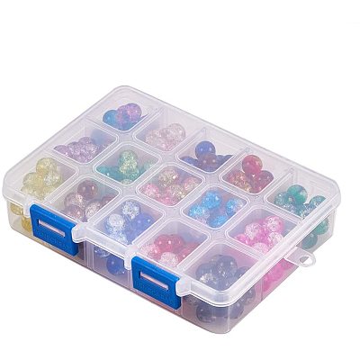 Spray Painted Crackle Glass Beads CCG-PH0002-12-1