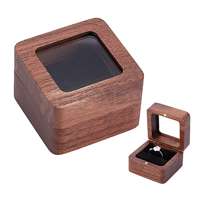 Square Wood Ring Storage Boxes CON-WH0087-52A-1