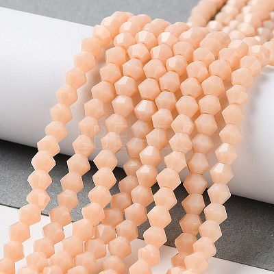 Opaque Solid Color Imitation Jade Glass Beads Strands GLAA-F029-P4mm-06-1