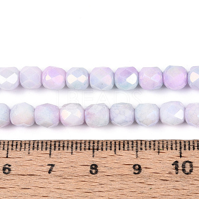 Anti-Tarnish Electroplate Glass Beads Strands GLAA-N057-6mm-05-1