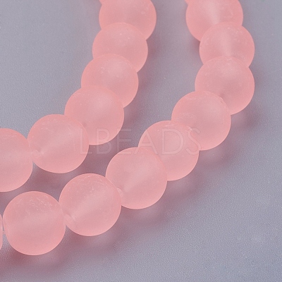 Baking Paint Transparent Glass Bead Strands GLAA-S031-10mm-28-1