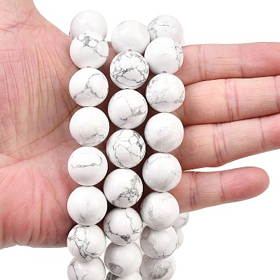 Natural Howlite Beads Strands G-L648-A02-16mm-1