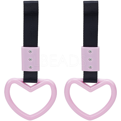 2Pcs ABS Plastic Heart Rear Bumper Warning Handle Ring HJEW-SP0001-49A-1