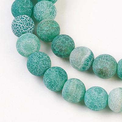 Natural Weathered Agate Beads Strands G-G589-8mm-08-1