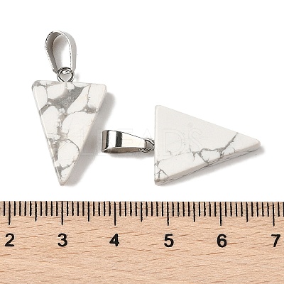 Natural Howlite Pendants G-B127-04P-12-1