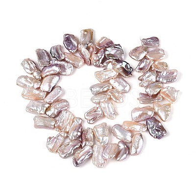 Natural Baroque Keshi Pearl Beads Strands PEAR-S022-04C-1