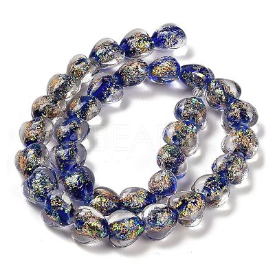 Handmade Dichroic Foil Glass Beads Strands DICH-U001-03J-1
