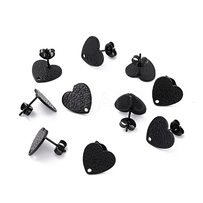 304 Stainless Steel Stud Earring Findings Ion Plating(IP) STAS-I183-08B-EB-1