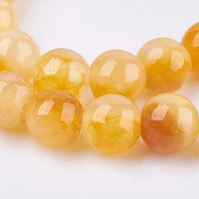 Two Tone Natural White Jade Bead Strands G-R165-8mm-M1-1