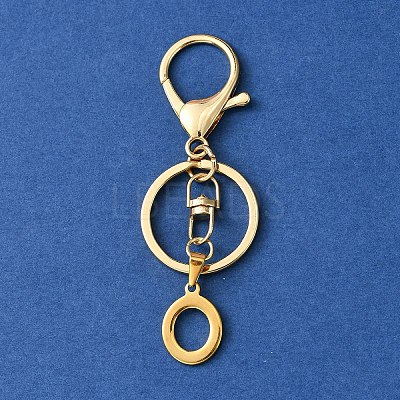 304 Stainless Steel Initial Letter Charm Keychains KEYC-YW00005-15-1
