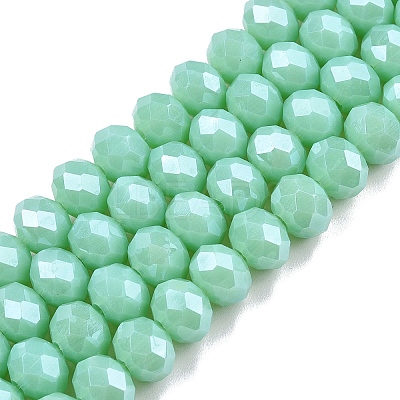 Electroplate Glass Beads Strands EGLA-A044-P8mm-A14-1
