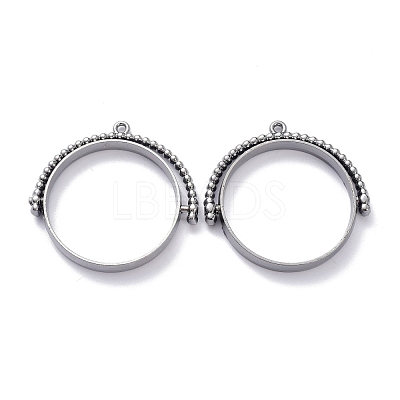 Alloy Open Back Bezel Pendants PALLOY-Z003-12B-1