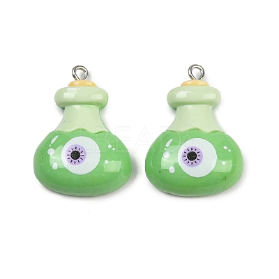 Halloween Opaque Resin Pendants RESI-C062-02C-1