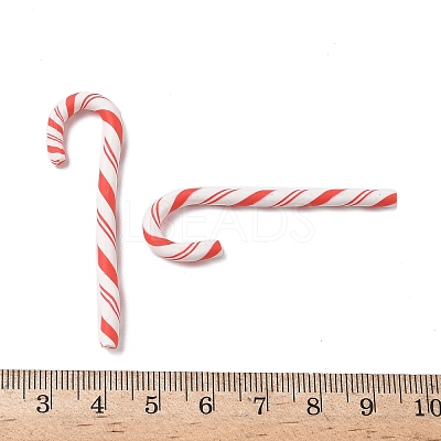 Christmas Candy Cane Handmade Polymer Clay Beads CLAY-P005-04F-1